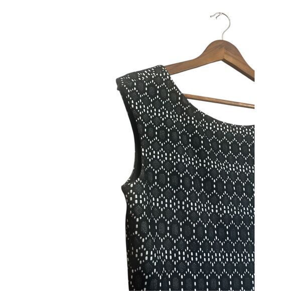 Tiana B. Black White Sleeveless Fit‎ & Flare Dress - Size 10 - Picture 2 of 6